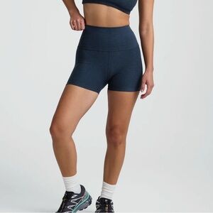 Beyond Yoga Charcoal Spacedye Keep Pace Shorts